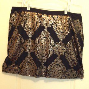 NWOT Black and Sequin mini skirt.